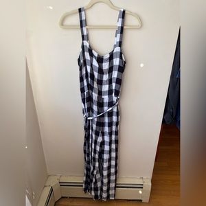 Black and White Gingham Jumpsuit